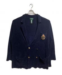 LAUREN RALPH LAUREN（ローレン ラルフ ローレン）の古着「レーヨン混ニットブレザー/Rayon-blend knit blazer」｜ネイビー