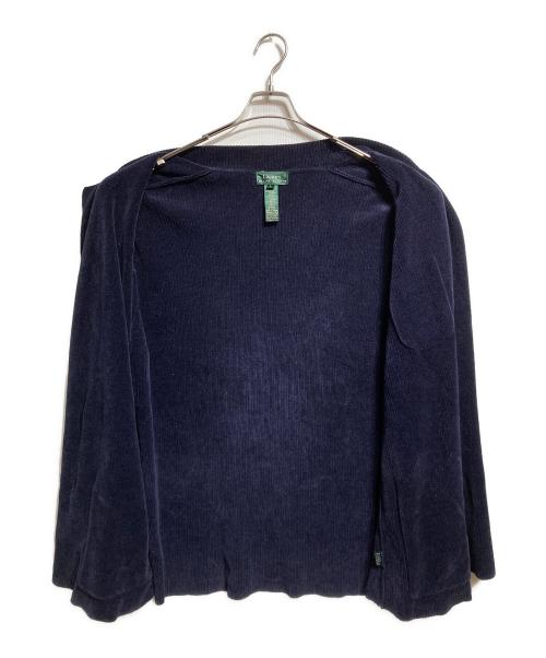 LAUREN RALPH LAUREN（ローレン ラルフ ローレン）LAUREN RALPH LAUREN (ローレン ラルフ ローレン) レーヨン混ニットブレザー/Rayon-blend knit blazer ネイビー サイズ:Lの古着・服飾アイテム