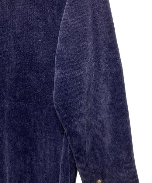 LAUREN RALPH LAUREN（ローレン ラルフ ローレン）LAUREN RALPH LAUREN (ローレン ラルフ ローレン) レーヨン混ニットブレザー/Rayon-blend knit blazer ネイビー サイズ:Lの古着・服飾アイテム