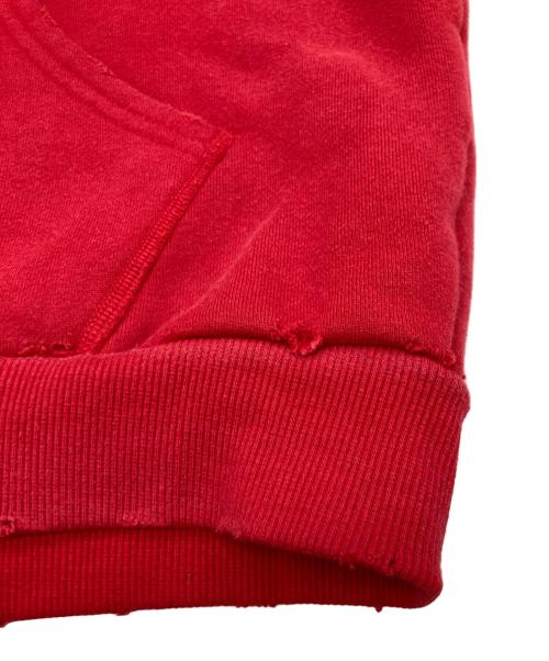 thisisneverthat（ディスイズネバーザット）thisisneverthat (ディスイズネバーザット) Daniel Johnston (ダニエル・ジョンストン) SONGS of PAIN Faded Zip Up Hoodie レッド サイズ:XLの古着・服飾アイテム