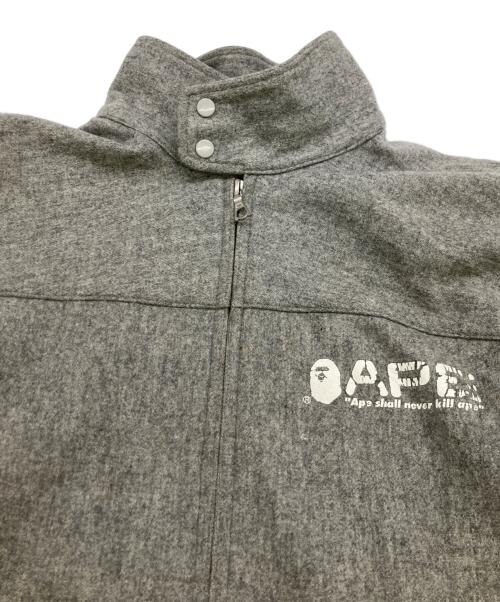 A BATHING APE（アベイシングエイプ）A BATHING APE (アベイシングエイプ) WINDSTOPPER  WOOL JACKET グレー サイズ:Mの古着・服飾アイテム