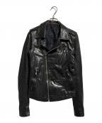 RICK OWENSリックオウエンス）の古着「Stooges Biker カーフレザーライダースジャケット/ストゥージズ・バイカー」｜ブラック