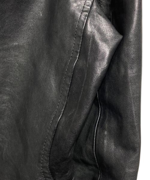 RICK OWENS（リックオウエンス）RICK OWENS (リックオウエンス) Stooges Biker カーフレザーライダースジャケット/ストゥージズ・バイカー ブラック サイズ:46の古着・服飾アイテム
