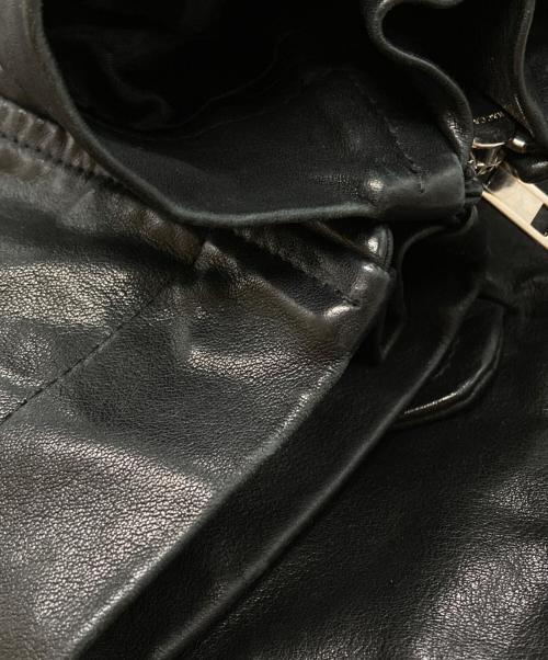RICK OWENS（リックオウエンス）RICK OWENS (リックオウエンス) Stooges Biker カーフレザーライダースジャケット/ストゥージズ・バイカー ブラック サイズ:46の古着・服飾アイテム