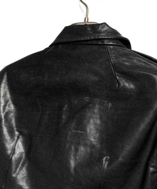 RICK OWENS（リックオウエンス）RICK OWENS (リックオウエンス) Stooges Biker カーフレザーライダースジャケット/ストゥージズ・バイカー ブラック サイズ:46の古着・服飾アイテム