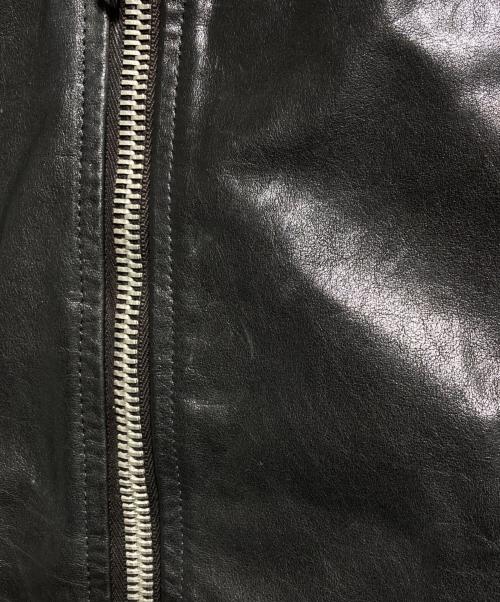 RICK OWENS（リックオウエンス）RICK OWENS (リックオウエンス) Stooges Biker カーフレザーライダースジャケット/ストゥージズ・バイカー ブラック サイズ:46の古着・服飾アイテム