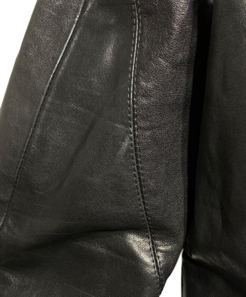 RICK OWENS（リックオウエンス）RICK OWENS (リックオウエンス) Stooges Biker カーフレザーライダースジャケット/ストゥージズ・バイカー ブラック サイズ:46の古着・服飾アイテム
