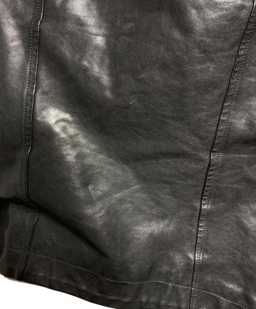 RICK OWENS（リックオウエンス）RICK OWENS (リックオウエンス) Stooges Biker カーフレザーライダースジャケット/ストゥージズ・バイカー ブラック サイズ:46の古着・服飾アイテム