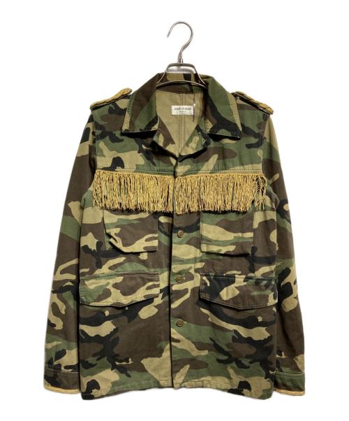 Saint Laurent Paris（サンローランパリ）Saint Laurent Paris (サンローランパリ) フリンジミリタリージャケット/Fringed military jacket カーキ サイズ:44の古着・服飾アイテム