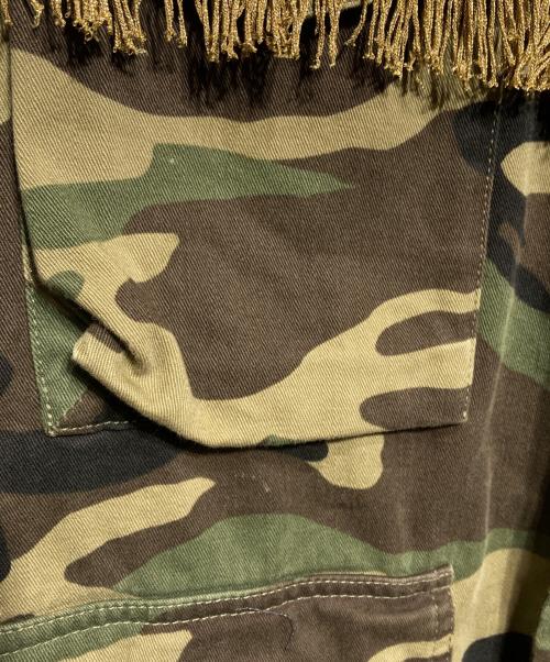 Saint Laurent Paris（サンローランパリ）Saint Laurent Paris (サンローランパリ) フリンジミリタリージャケット/Fringed military jacket カーキ サイズ:44の古着・服飾アイテム