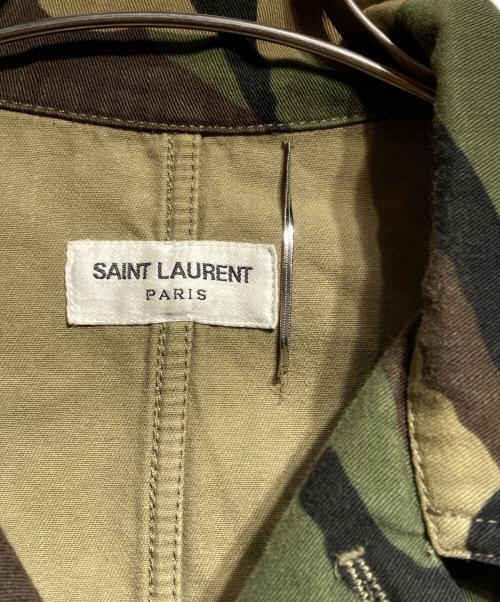 Saint Laurent Paris（サンローランパリ）Saint Laurent Paris (サンローランパリ) フリンジミリタリージャケット/Fringed military jacket カーキ サイズ:44の古着・服飾アイテム