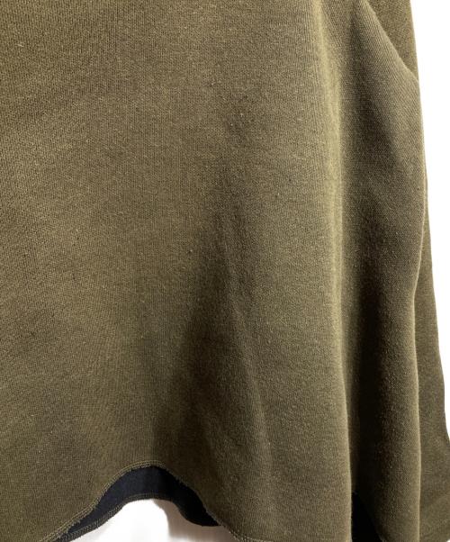 COMME des GARCONS（コムデギャルソン）COMME des GARCONS (コムデギャルソン) 変形スウェットカットソー/Sweatshirt ブラック×オリーブ サイズ:Sの古着・服飾アイテム