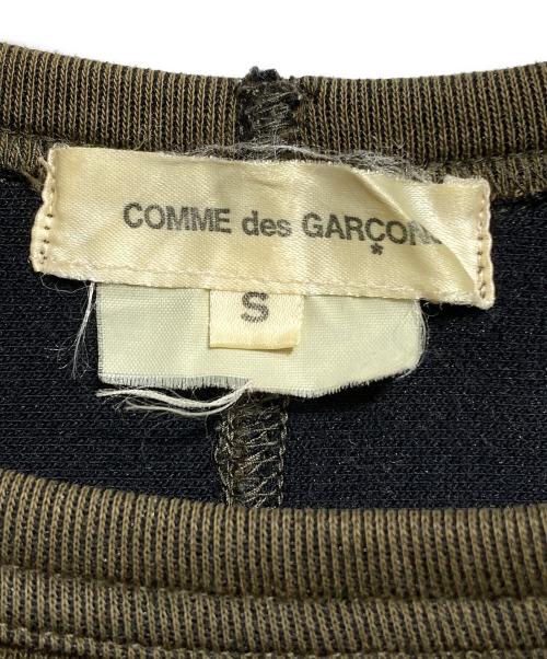 COMME des GARCONS（コムデギャルソン）COMME des GARCONS (コムデギャルソン) 変形スウェットカットソー/Sweatshirt ブラック×オリーブ サイズ:Sの古着・服飾アイテム