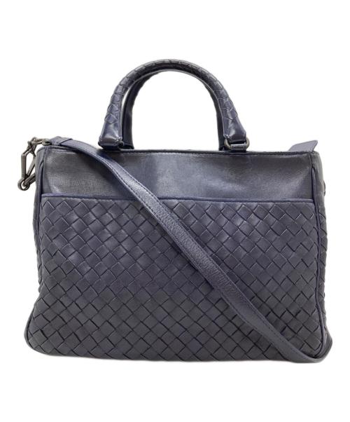 BOTTEGA VENETA（ボッテガベネタ）BOTTEGA VENETA (ボッテガベネタ) イントレチャート2WAYバッグ ネイビーの古着・服飾アイテム