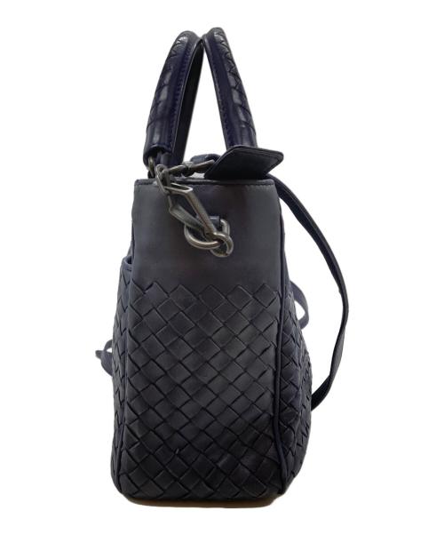 BOTTEGA VENETA（ボッテガベネタ）BOTTEGA VENETA (ボッテガベネタ) イントレチャート2WAYバッグ ネイビーの古着・服飾アイテム