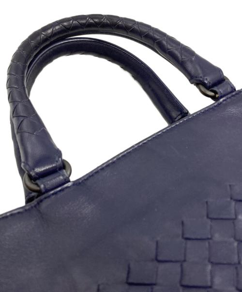 BOTTEGA VENETA（ボッテガベネタ）BOTTEGA VENETA (ボッテガベネタ) イントレチャート2WAYバッグ ネイビーの古着・服飾アイテム