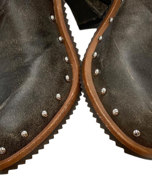 DIESEL（ディーゼル）DIESEL (ディーゼル) D-WOODSTOCK ML CLOG W/ウッドストック ミュールクロッグ ブラウン サイズ:37の古着・服飾アイテム