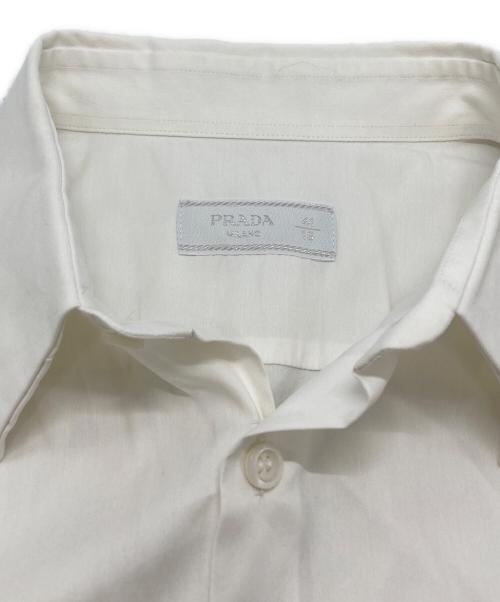 PRADA（プラダ）PRADA (プラダ) ポプリンストレッチ ドレスシャツ ホワイト サイズ:41の古着・服飾アイテム