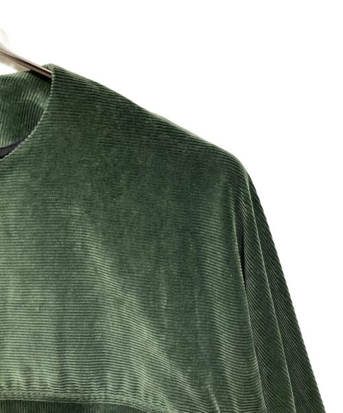 Graphpaper（グラフペーパー）Graphpaper (グラフペーパー) Suvin Corduroy Collarless Jacket/スヴィン コーデュロイノーカラージャケット グリーン サイズ:2の古着・服飾アイテム