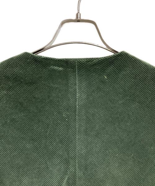 Graphpaper（グラフペーパー）Graphpaper (グラフペーパー) Suvin Corduroy Collarless Jacket/スヴィン コーデュロイノーカラージャケット グリーン サイズ:2の古着・服飾アイテム