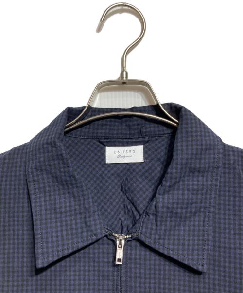 UNUSED（アンユーズド）UNUSED (アンユーズド) GINGHAM CHECK BLOUSE/ギンガムチェックブラウス ネイビー サイズ:3の古着・服飾アイテム