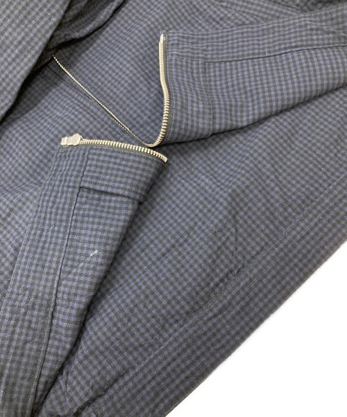 UNUSED（アンユーズド）UNUSED (アンユーズド) GINGHAM CHECK BLOUSE/ギンガムチェックブラウス ネイビー サイズ:3の古着・服飾アイテム