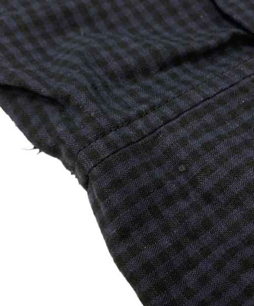 UNUSED（アンユーズド）UNUSED (アンユーズド) GINGHAM CHECK BLOUSE/ギンガムチェックブラウス ネイビー サイズ:3の古着・服飾アイテム