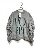 POPPYポピー）の古着「ギャザースリーブスウェット」｜グレー