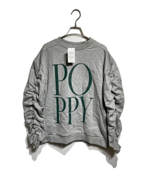 POPPY（ポピー）POPPY (ポピー) ギャザースリーブスウェット グレー サイズ:FREE 未使用品の古着・服飾アイテム