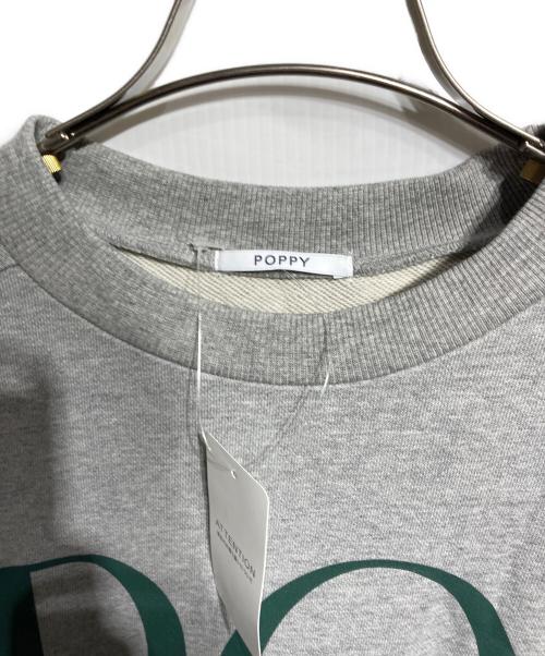POPPY（ポピー）POPPY (ポピー) ギャザースリーブスウェット グレー サイズ:FREE 未使用品の古着・服飾アイテム