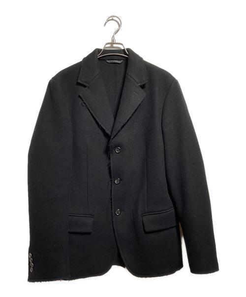PRADA（プラダ）PRADA (プラダ) カットオフウール3Bジャケット ブラック サイズ:48の古着・服飾アイテム