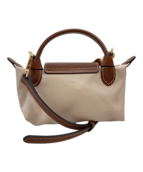 LONGCHAMP（ロンシャン）LONGCHAMP (ロンシャン) ル プリアージュ XS/Le Pliage XS ベージュ×ブラウンの古着・服飾アイテム