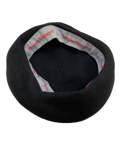 Vivienne Westwood（ヴィヴィアンウエストウッド）Vivienne Westwood (ヴィヴィアンウエストウッド) ベレー帽/Beret ブラック サイズ:S/Mの古着・服飾アイテム