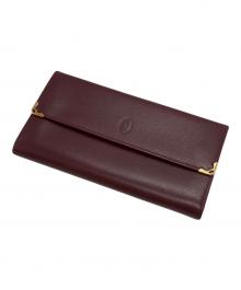Cartier（カルティエ）の古着「マストドゥカルティエ 三つ折り長財布/Must de Cartier」｜ブラウン