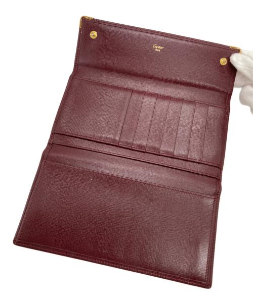 Cartier（カルティエ）Cartier (カルティエ) マストドゥカルティエ 三つ折り長財布/Must de Cartier ブラウンの古着・服飾アイテム