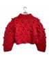 cygne (シーニュ) 手編みボンボンニット/Hand-knitted pom-pom knitwear レッド サイズ:－：12000円