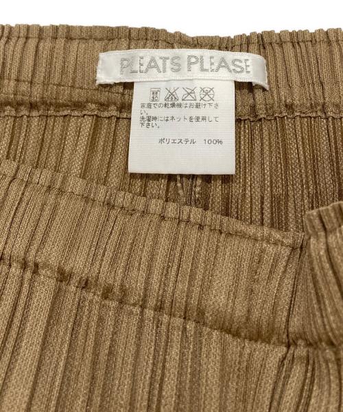 PLEATS PLEASE（プリーツプリーズ）PLEATS PLEASE (プリーツプリーズ) プリーツストレートパンツ ブラウン サイズ:3の古着・服飾アイテム