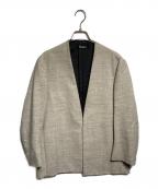 ）の古着「TWEED ノーカラージャケット」｜ベージュ