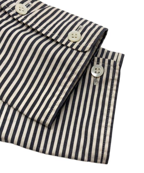 DRIES VAN NOTEN（ドリスヴァンノッテン）DRIES VAN NOTEN (ドリスヴァンノッテン) オーバーサイズ ギャザー ストライプ シャツ/Oversized Gathered Stripe Shirt ホワイト×ブラック サイズ:Ｓの古着・服飾アイテム