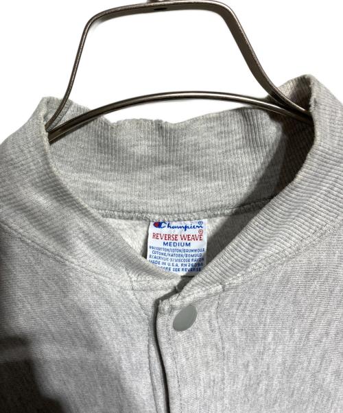 Champion（チャンピオン）Champion (チャンピオン) 90s リバースウィーブスナップカーディガン０＠ グレー サイズ:Ｍの古着・服飾アイテム