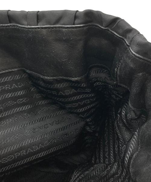 PRADA（プラダ）PRADA (プラダ) ギャザーナイロンハンドバッグ/Gathered Nylon Handbag ブラックの古着・服飾アイテム