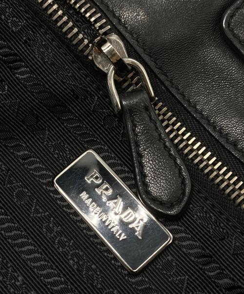 PRADA（プラダ）PRADA (プラダ) ギャザーナイロンハンドバッグ/Gathered Nylon Handbag ブラックの古着・服飾アイテム