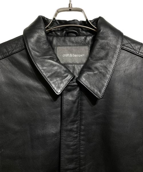 CROFT&BARROW（クロフトアンドバロー）CROFT&BARROW (クロフトアンドバロー) レザージャケット ブラック サイズ:ＸＬの古着・服飾アイテム