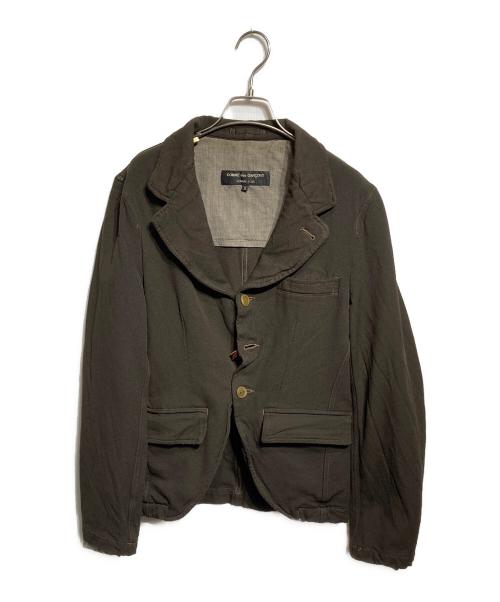 COMME des GARCONS HOMME PLUS（コムデギャルソンオムプリュス）COMME des GARCONS HOMME PLUS (コムデギャルソンオムプリュス) ポリ縮テーラードジャケット/Tailored jacket ブラウン サイズ:Ｓの古着・服飾アイテム