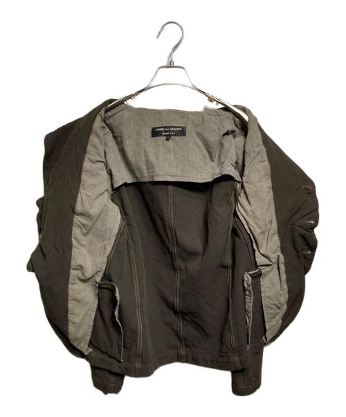 COMME des GARCONS HOMME PLUS（コムデギャルソンオムプリュス）COMME des GARCONS HOMME PLUS (コムデギャルソンオムプリュス) ポリ縮テーラードジャケット/Tailored jacket ブラウン サイズ:Ｓの古着・服飾アイテム