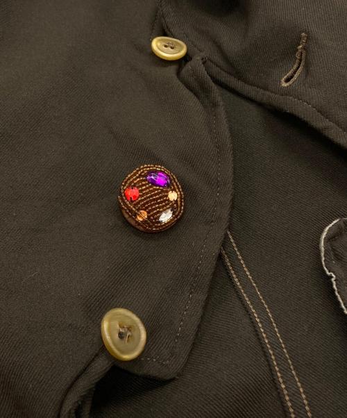 COMME des GARCONS HOMME PLUS（コムデギャルソンオムプリュス）COMME des GARCONS HOMME PLUS (コムデギャルソンオムプリュス) ポリ縮テーラードジャケット/Tailored jacket ブラウン サイズ:Ｓの古着・服飾アイテム