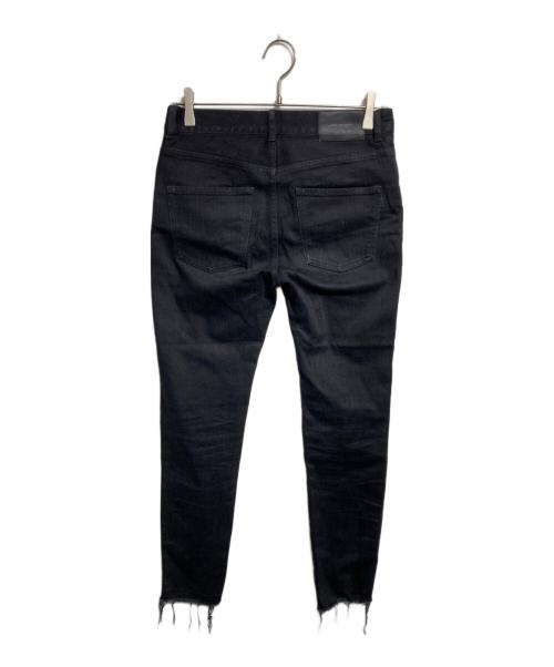 UNDERCOVER（アンダーカバー）UNDERCOVER (アンダーカバー) ストレッチカツラギ ニーピラスタッズ スリムパンツ ブラック サイズ:2の古着・服飾アイテム