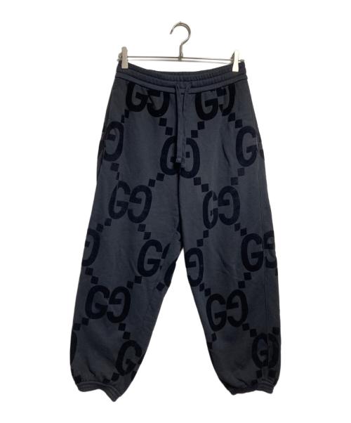 GUCCI（グッチ）GUCCI (グッチ) GGフロックプリント スウェットパンツ/Flock-print sweatpants ブラック サイズ:XSの古着・服飾アイテム