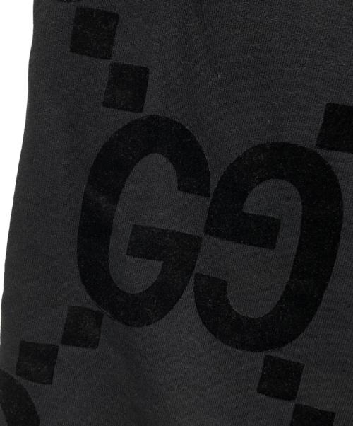 GUCCI（グッチ）GUCCI (グッチ) GGフロックプリント スウェットパンツ/Flock-print sweatpants ブラック サイズ:XSの古着・服飾アイテム
