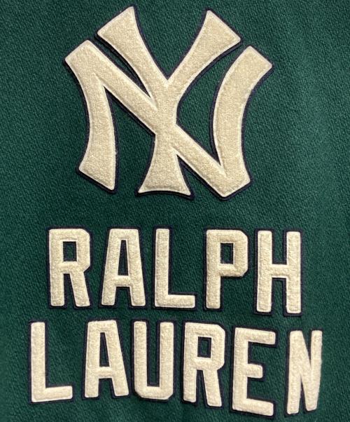 POLO RALPH LAUREN（ポロ・ラルフローレン）POLO RALPH LAUREN (ポロ・ラルフローレン) NEWYORK YANKEES (ニューヨークヤンキース) スタジャン/Varsity jacket グリーン サイズ:Ｌの古着・服飾アイテム